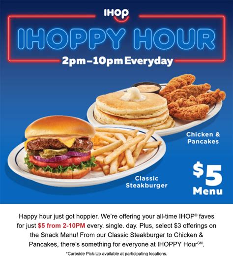 For 60 years, the IHOP family restaurant chain has served our world-famous pancakes and a wide variety of breakfast, lunch and dinner items that are loved by people of all ages - offering an affordable, everyday dining experience with warm and friendly service. . Ihop dinner specials